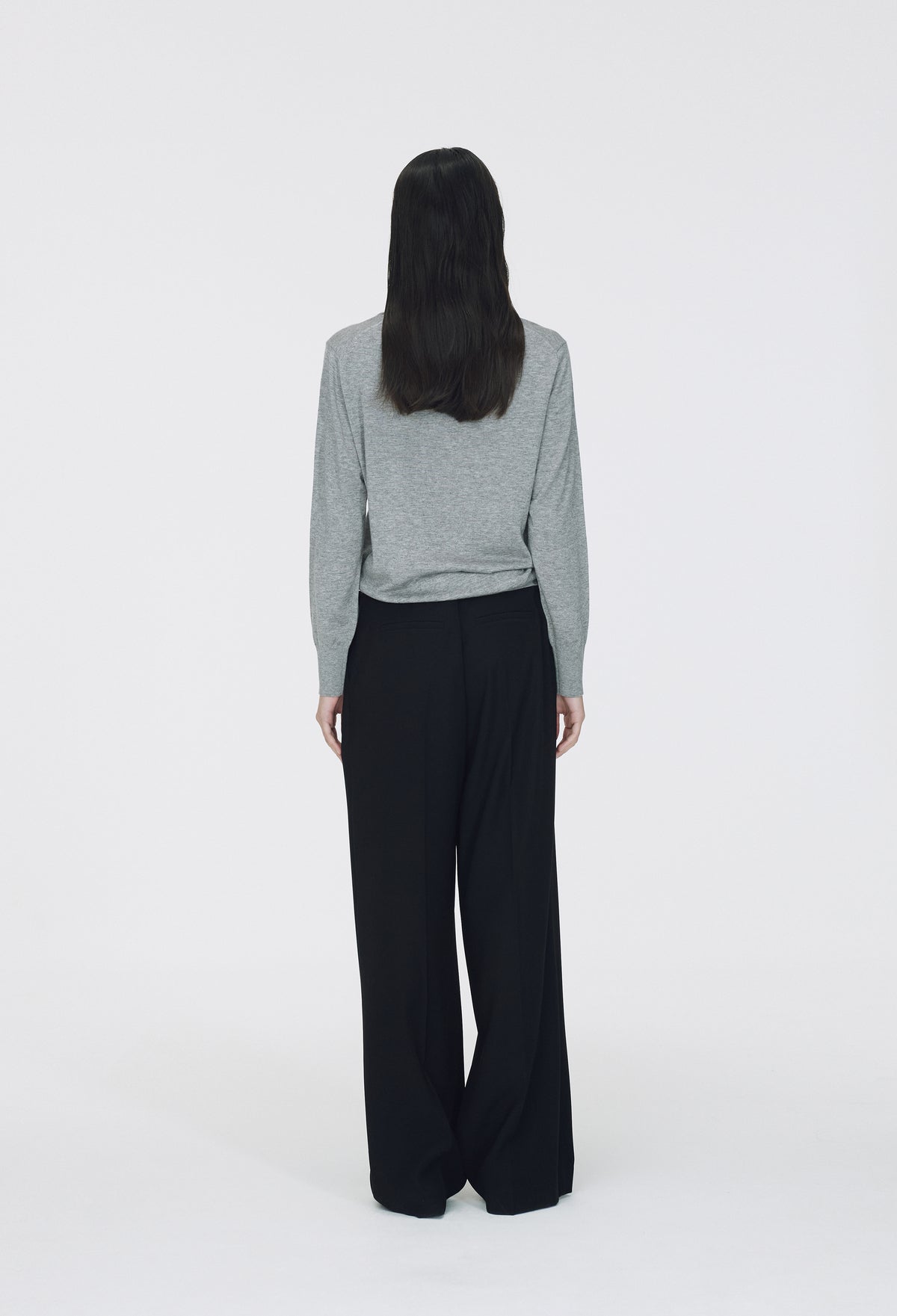 Spring Wool Pique Knit Gray