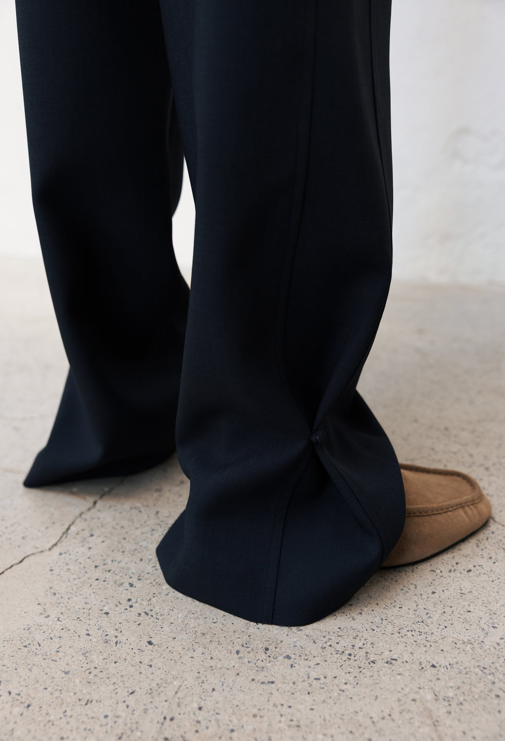 Two-Way Stretch Straight Pants Dark Navy