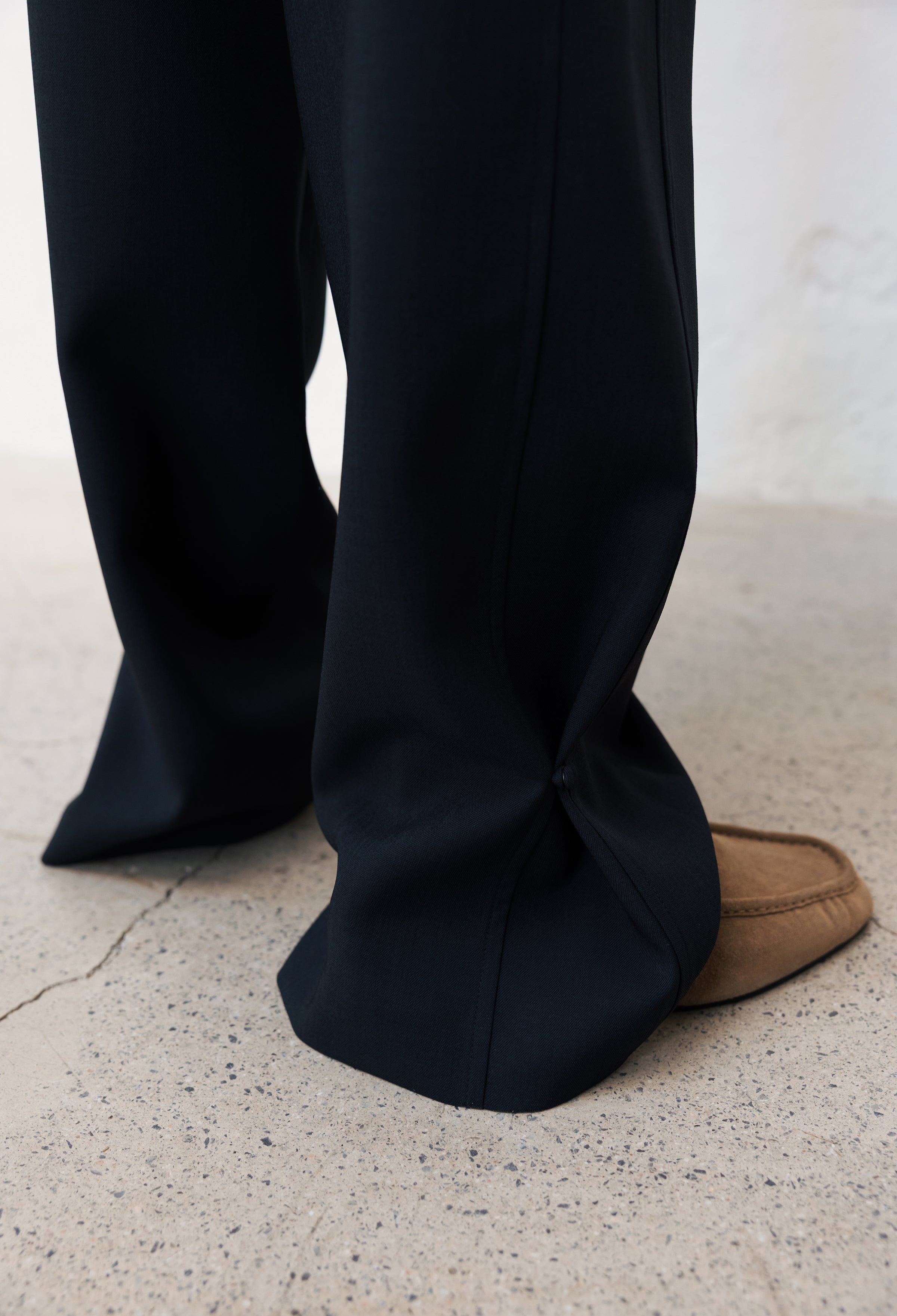 Two-Way Stretch Straight Pants Dark Navy