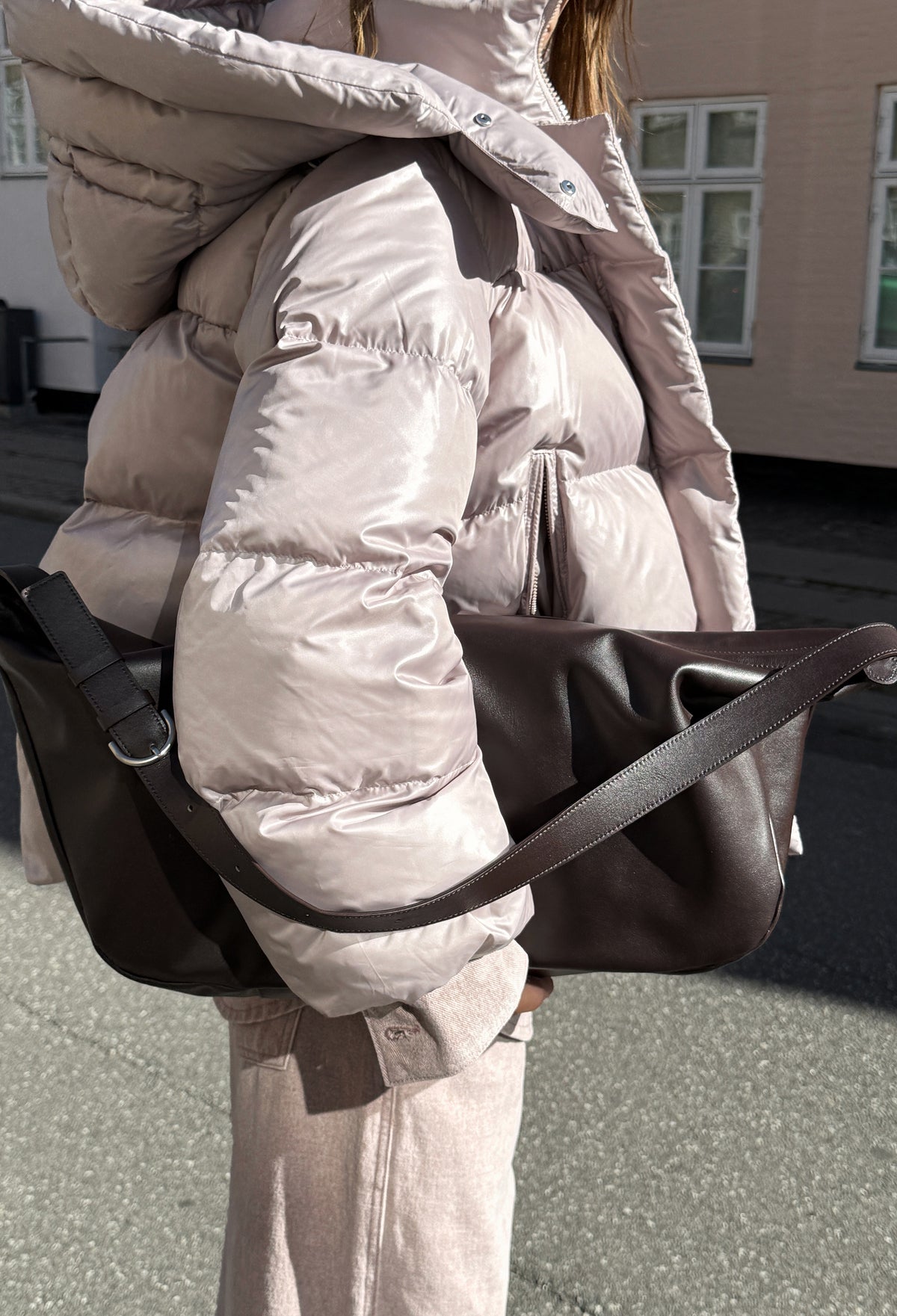 Signature P Goose Down Pink Gray
