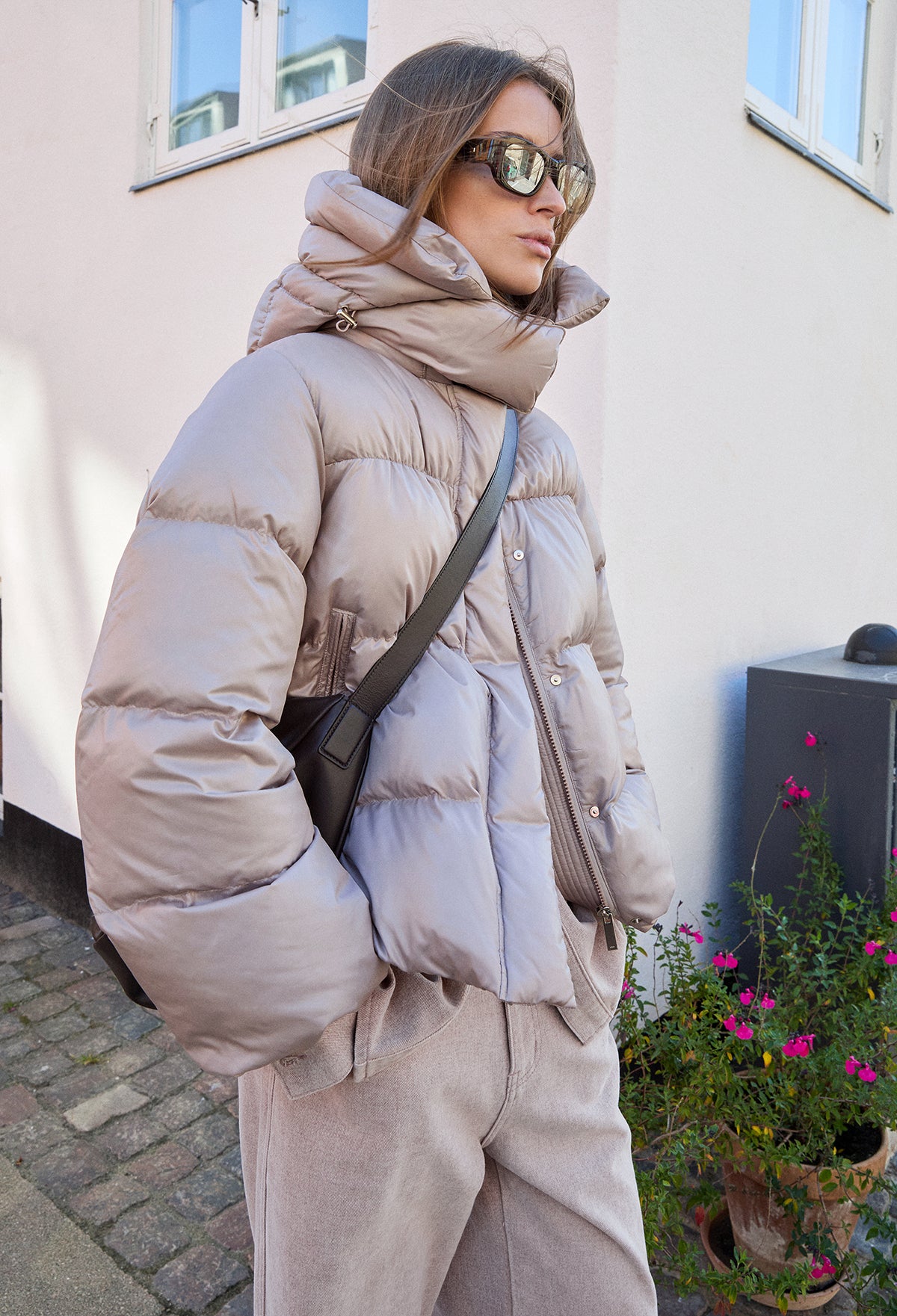 Signature P Goose Down Pink Gray