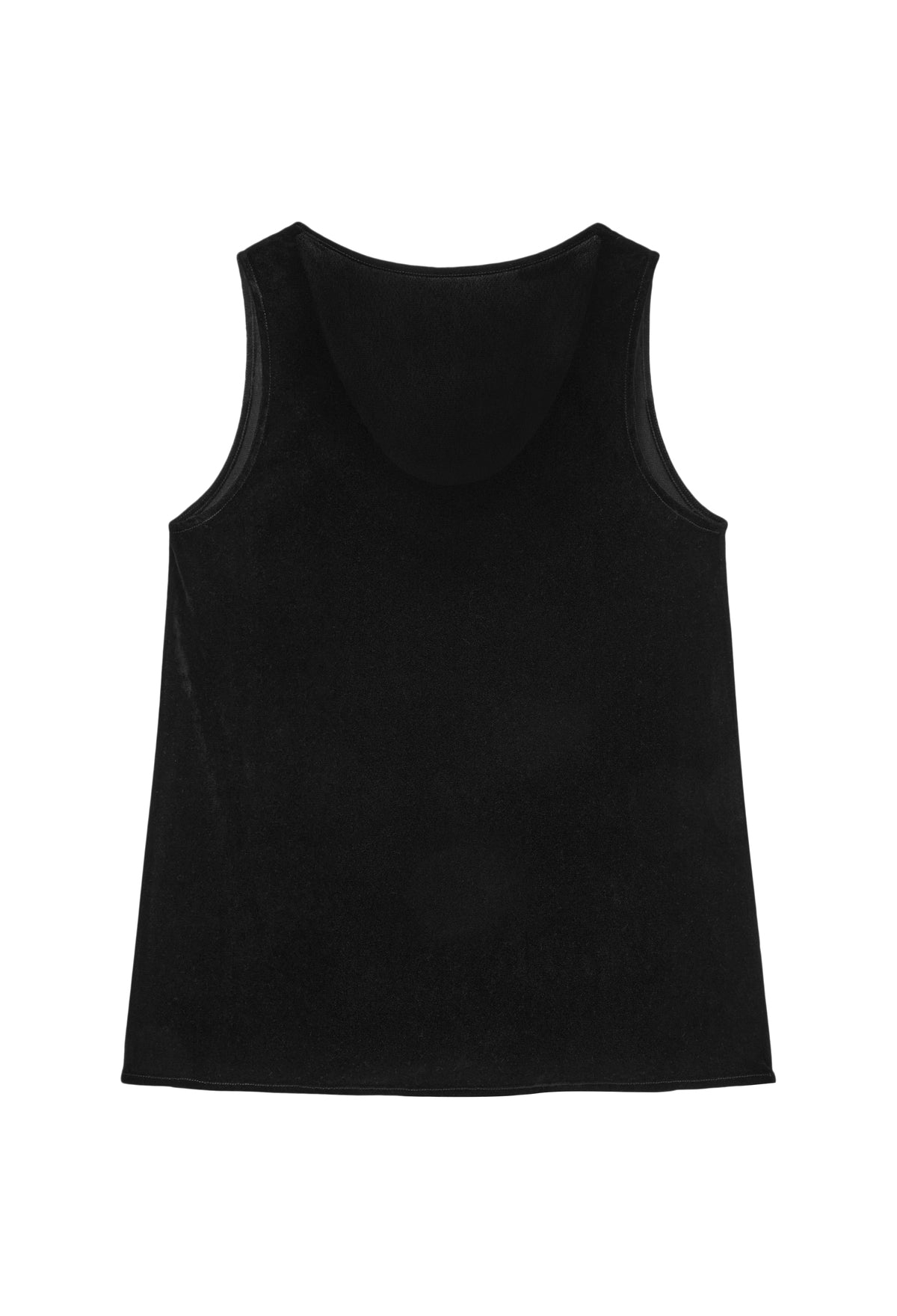 Velour Sleeveless Top Black