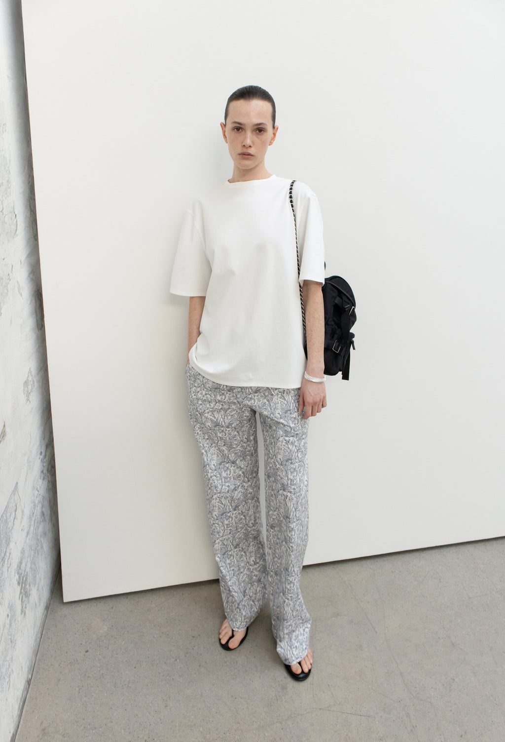 Overfit Cotton T-Shirt Ivory