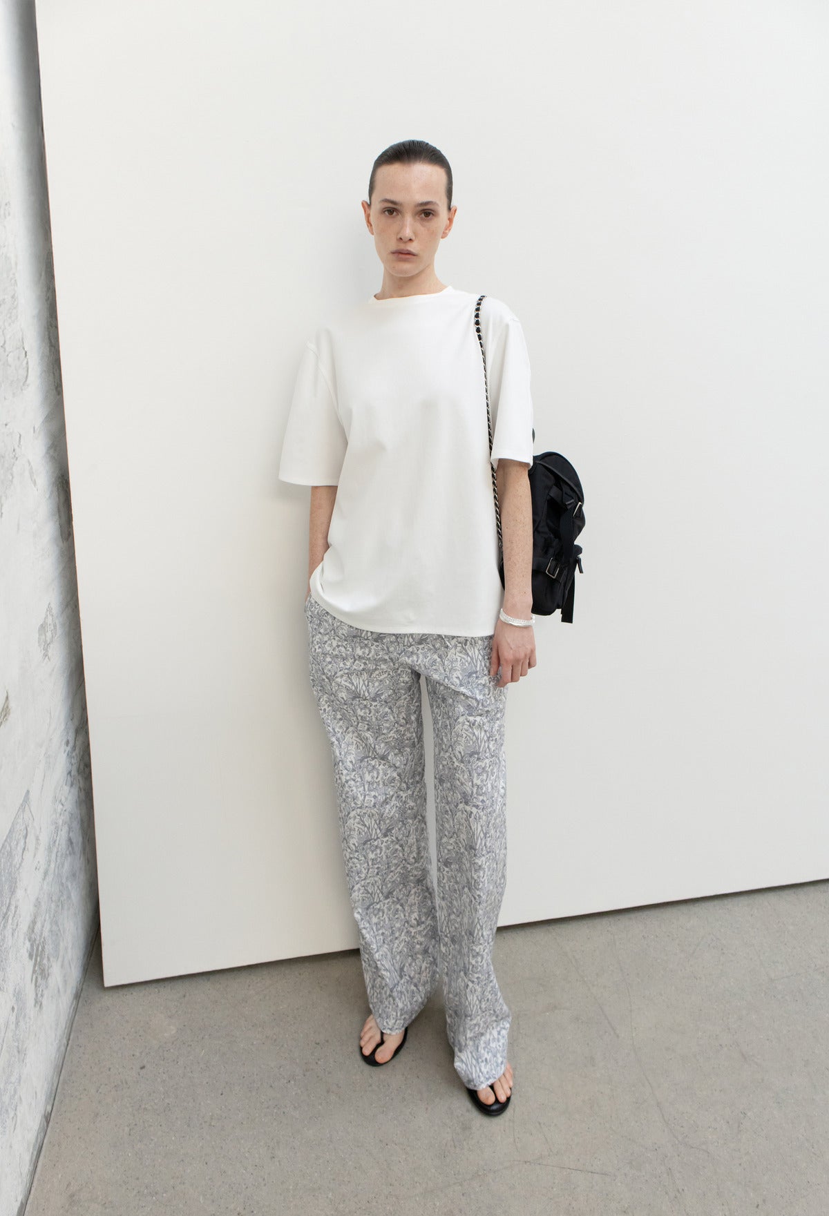 Overfit Cotton T-Shirt Ivory