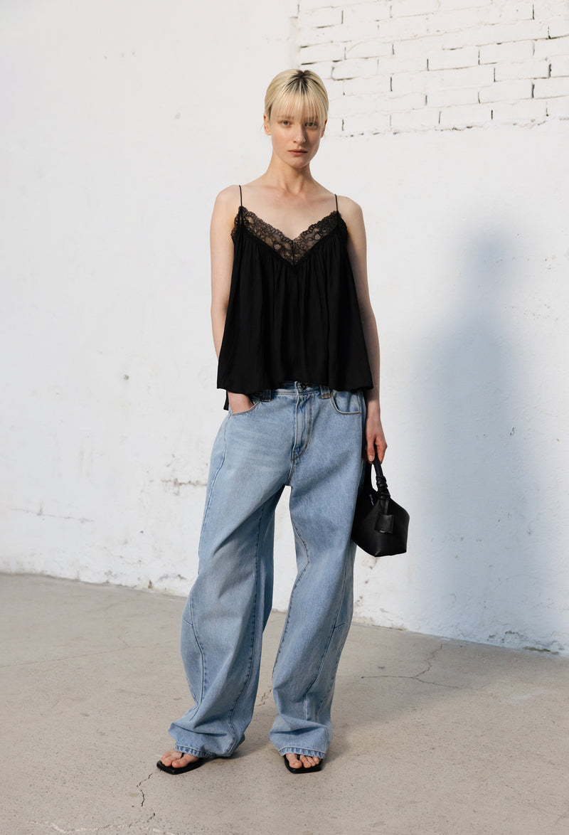 Lace slip top