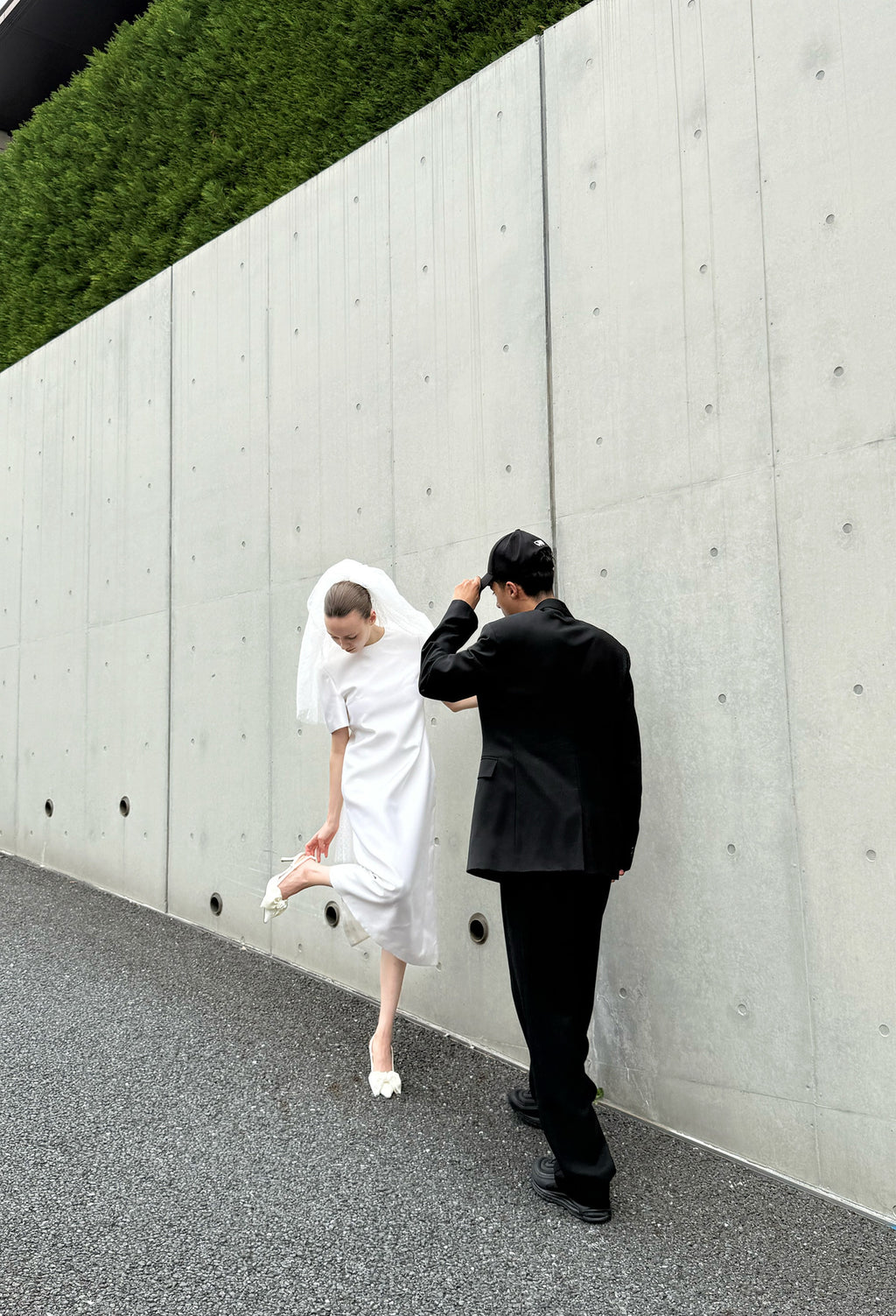 울실크 드레스 아이보리