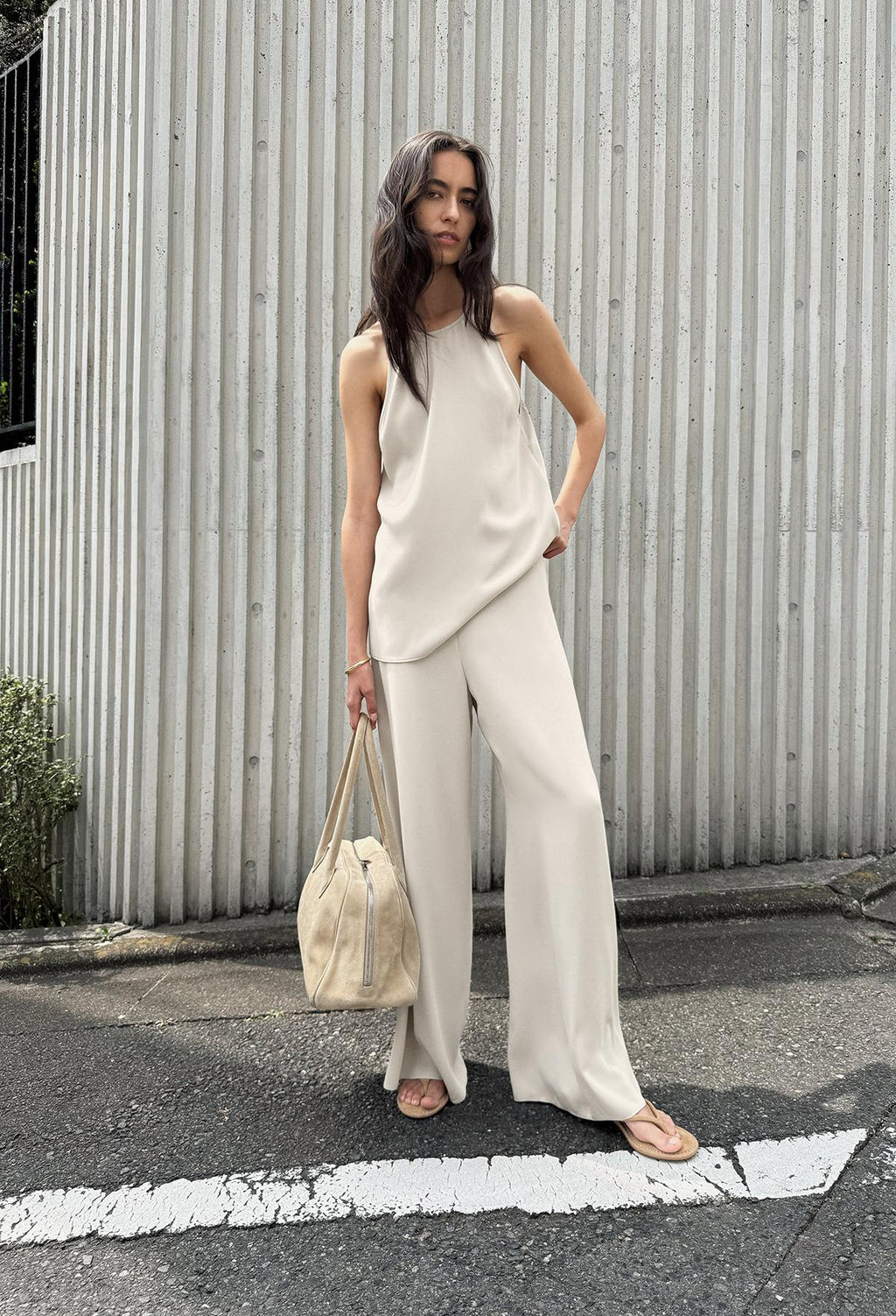 25SS 썸머 루 와이드 팬츠 베이지