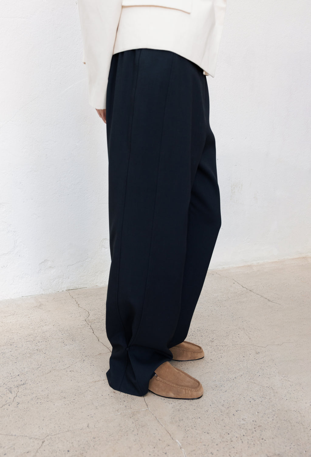 Two-Way Stretch Straight Pants Dark Navy