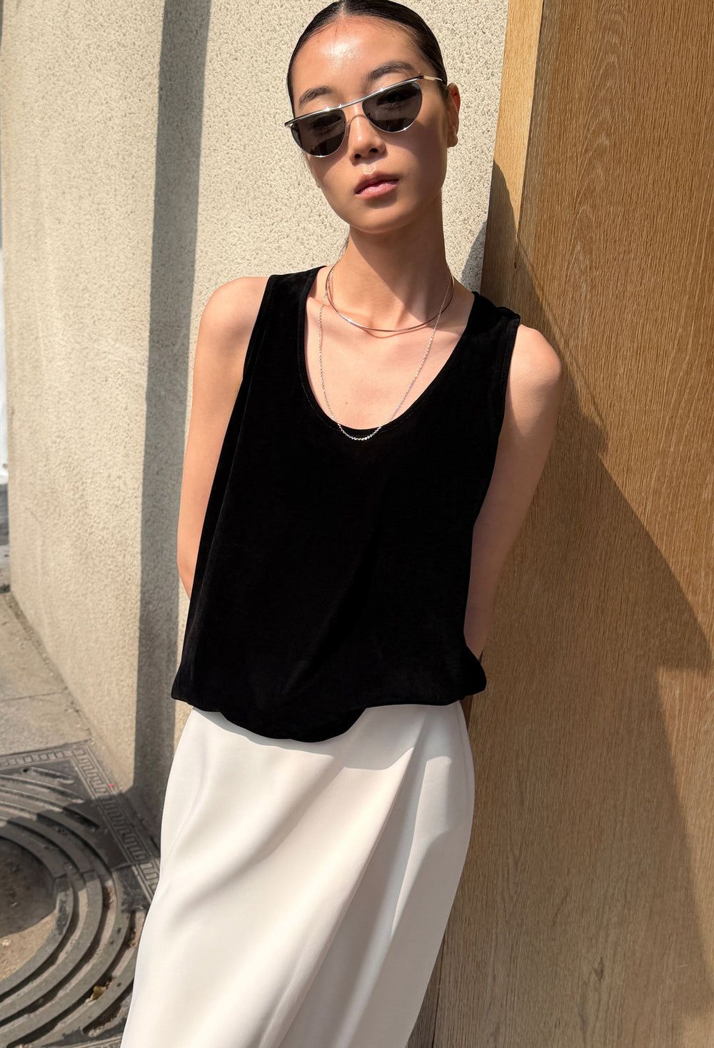 Layered Hoops Necklace Silver