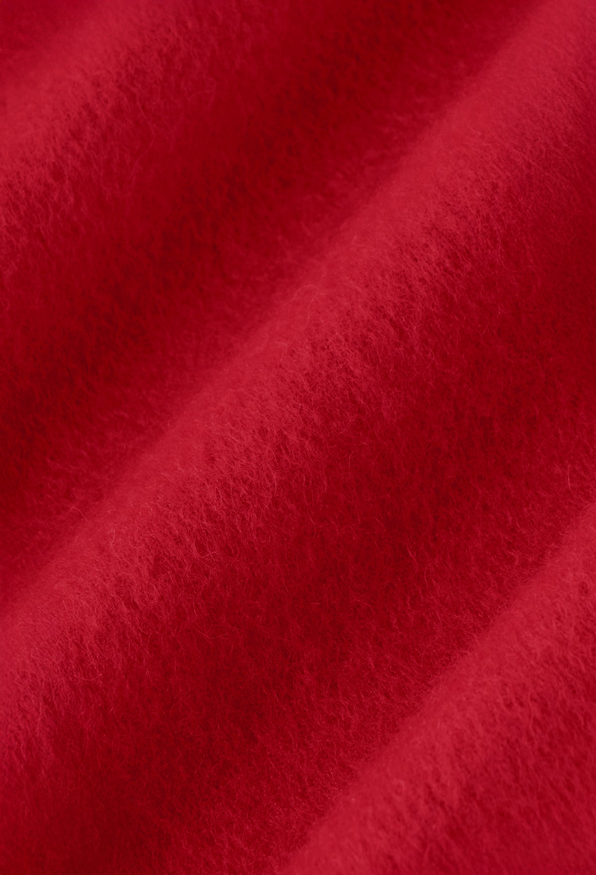 Lambswool Fringe Muffler Red