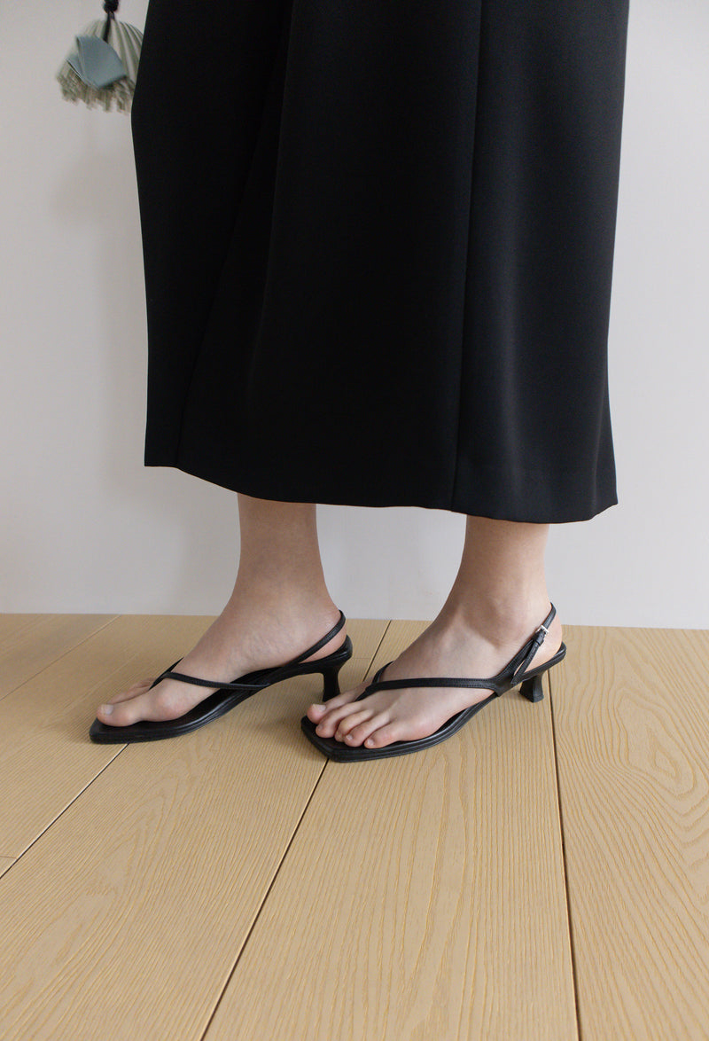 Low Strap Heels Black