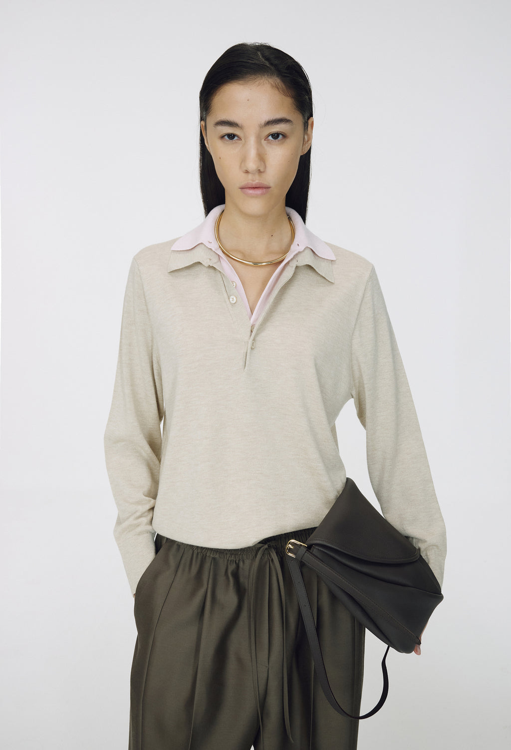 Spring Wool Pique Knit Beige
