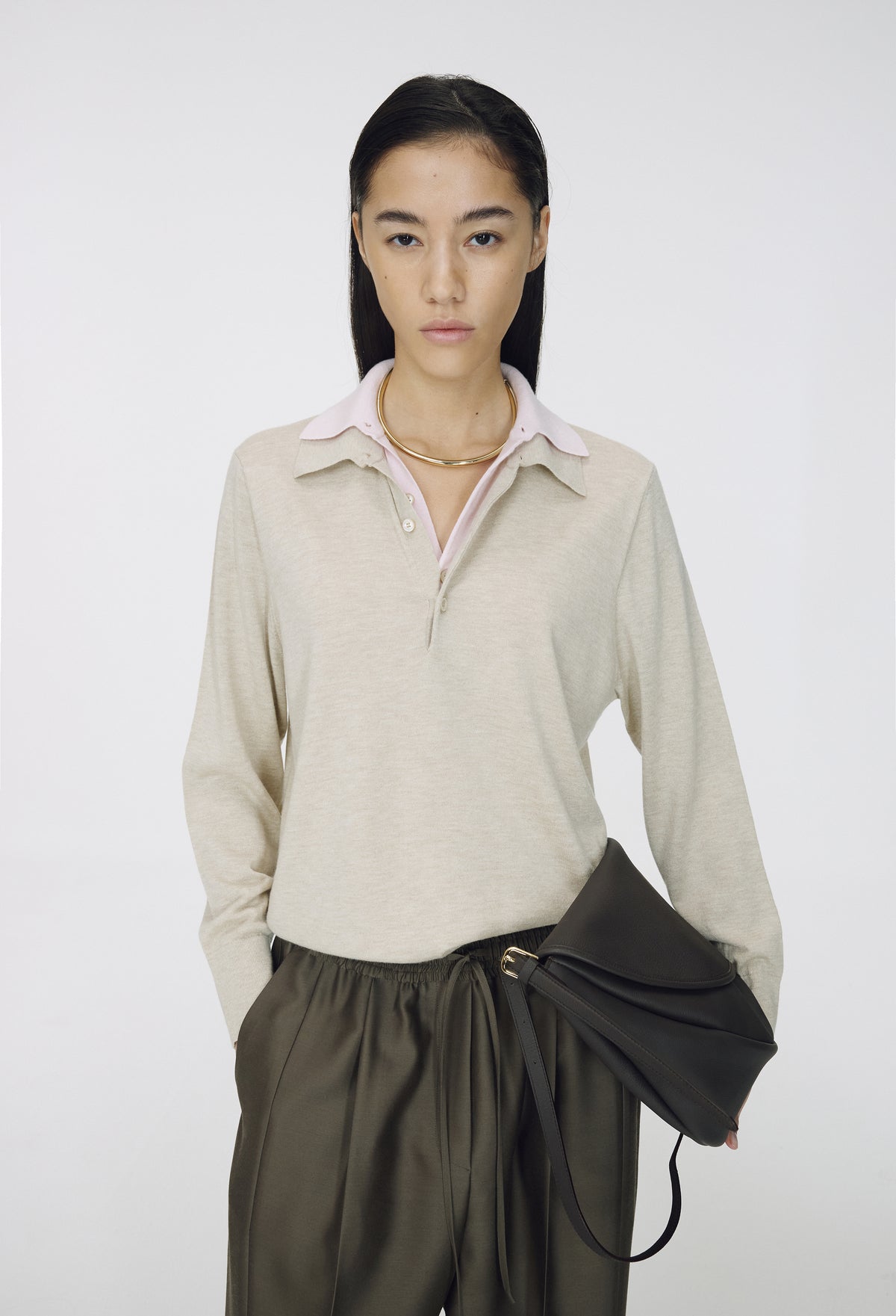 Spring Wool Pique Knit Beige