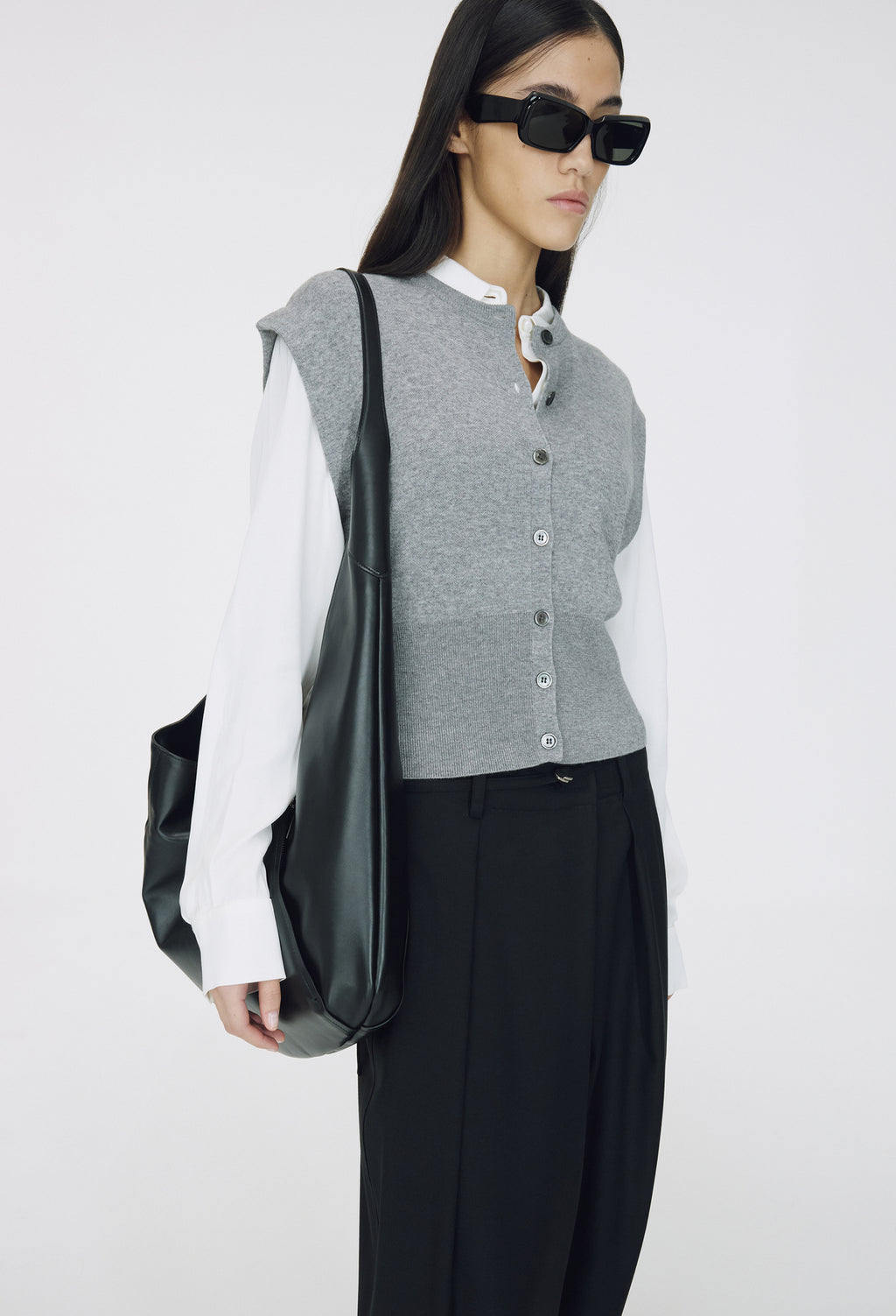 Spring Wool Vest Gray