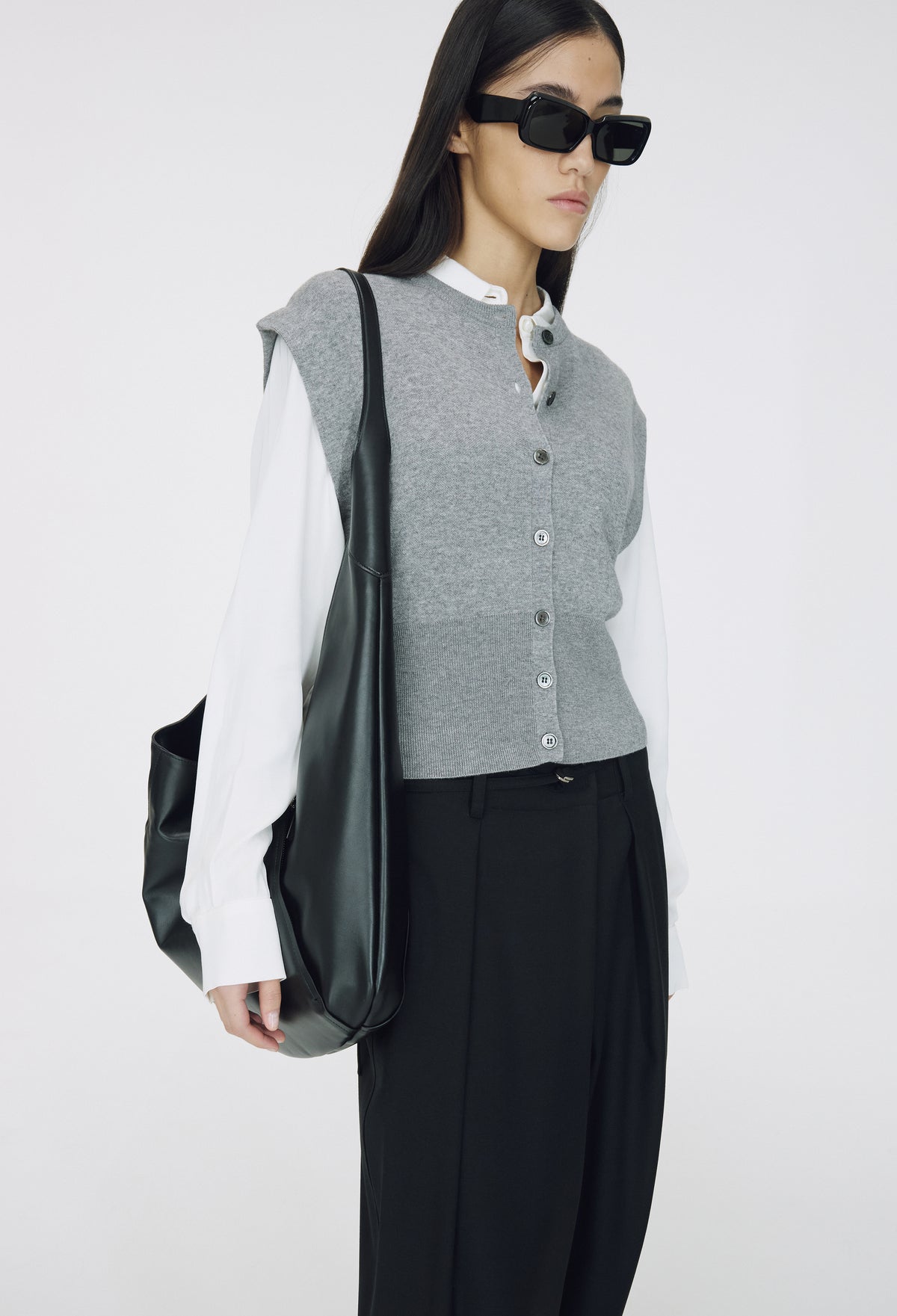 Spring Wool Vest Gray