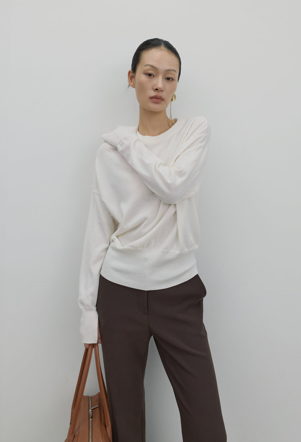 [리퍼브] 25FW 고밀도 슬림핏 팬츠 브라운
