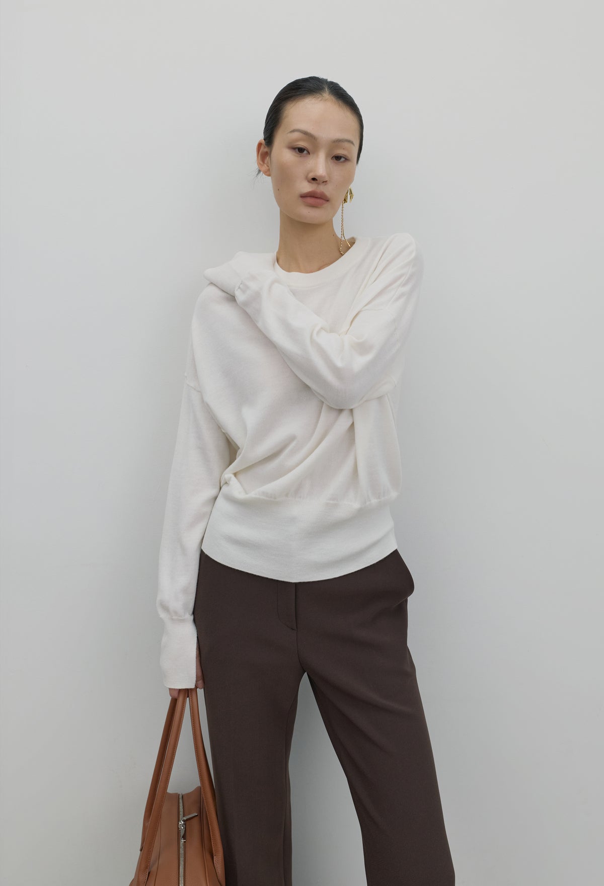 [리퍼브] 25FW 고밀도 슬림핏 팬츠 브라운