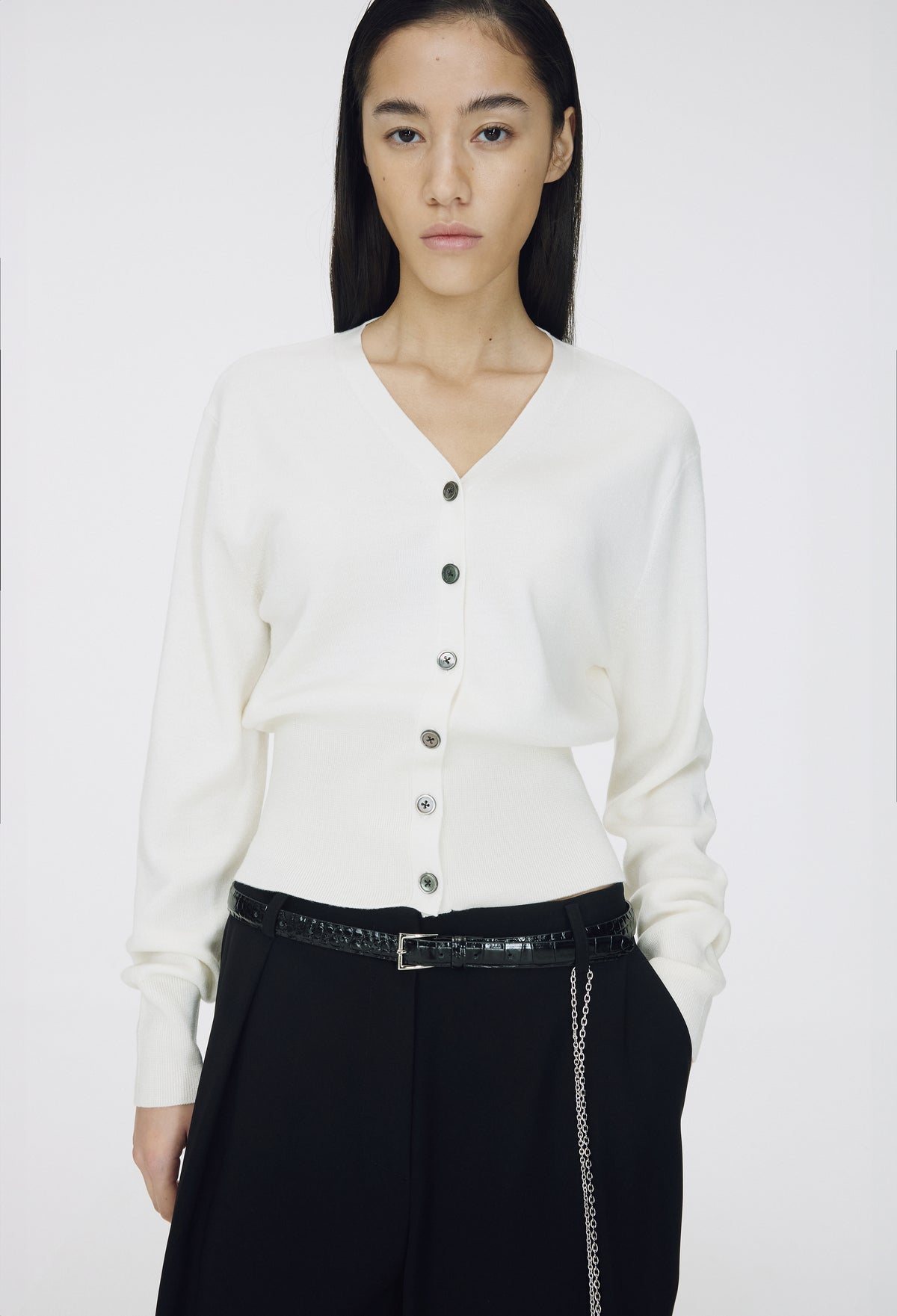 Spring Wool Cardigan Ivory
