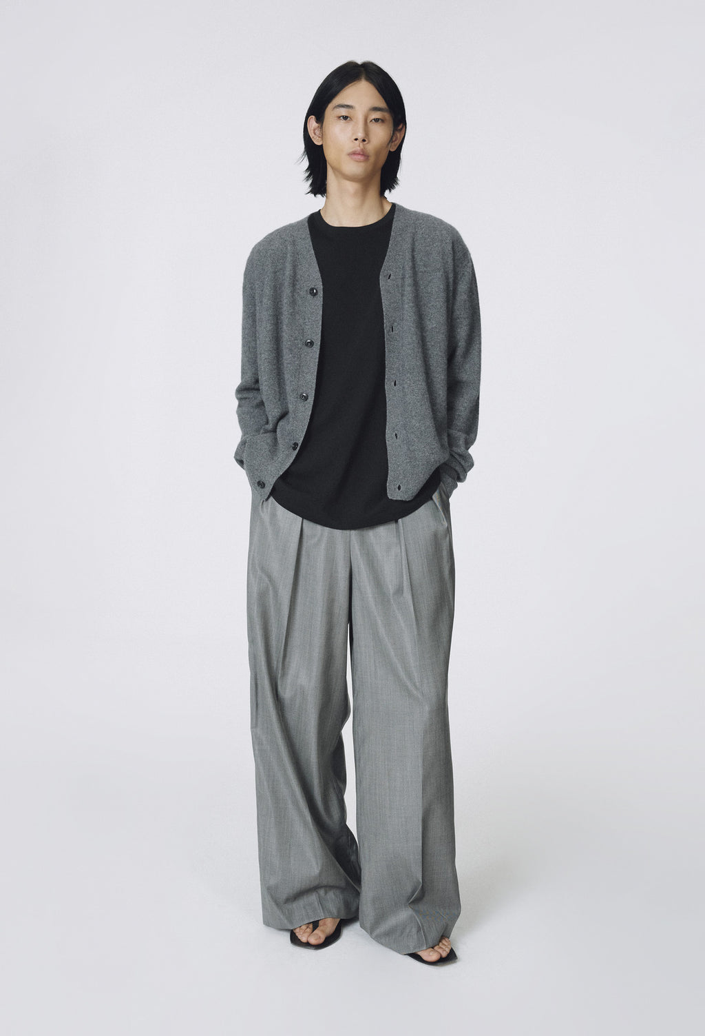 Cashmere 100 Boy Cardigan Gray