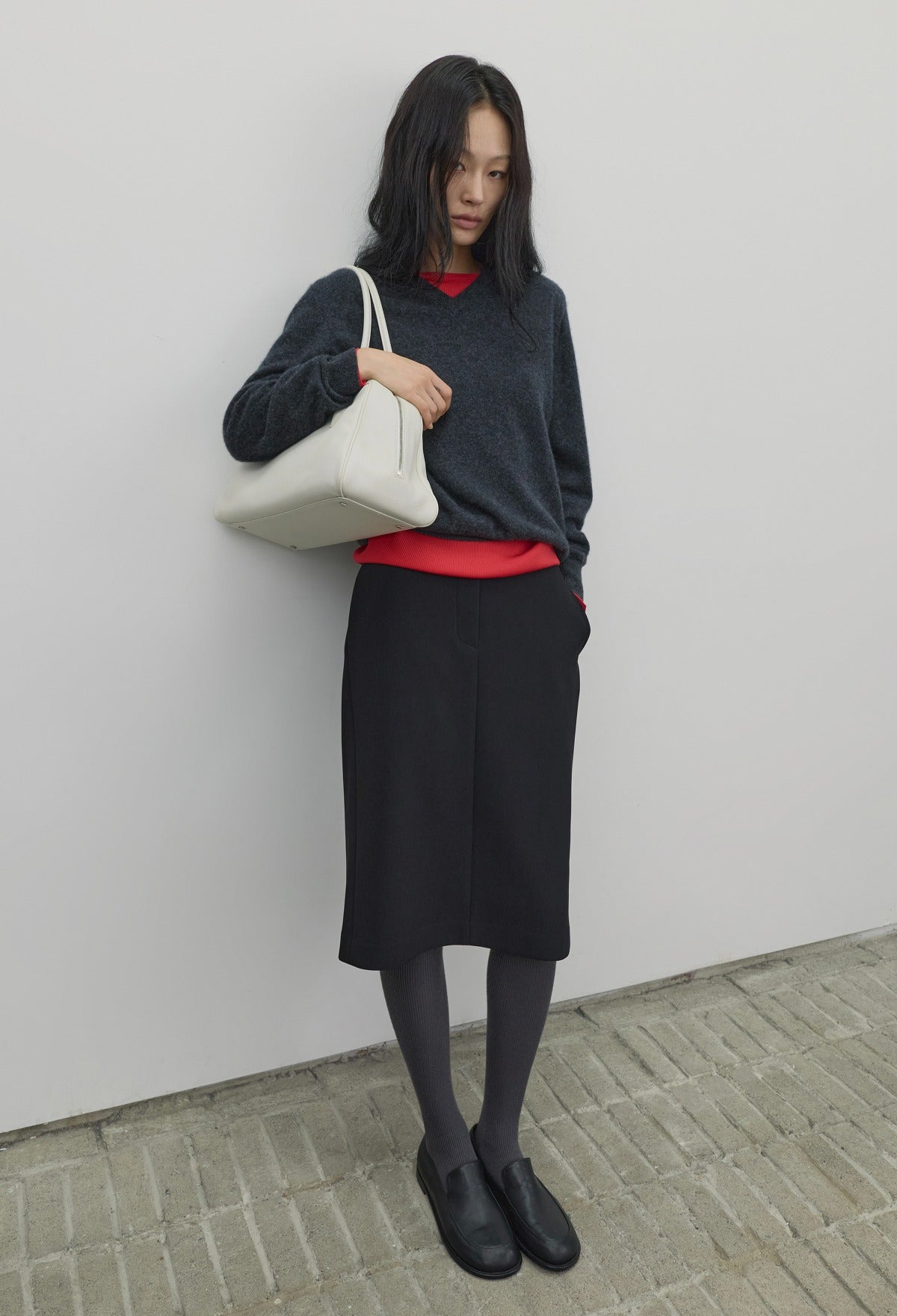 High-density Slim-Fit Skirt Black