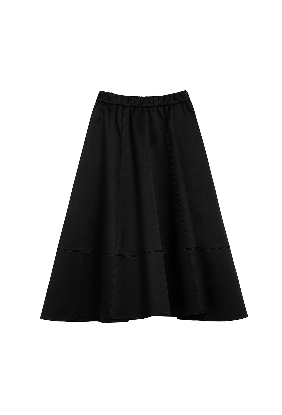 25SS 새틴 풀 스커트 블랙