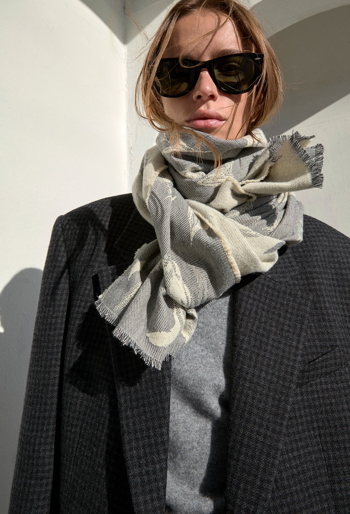 Wool Jacquard Muffler
