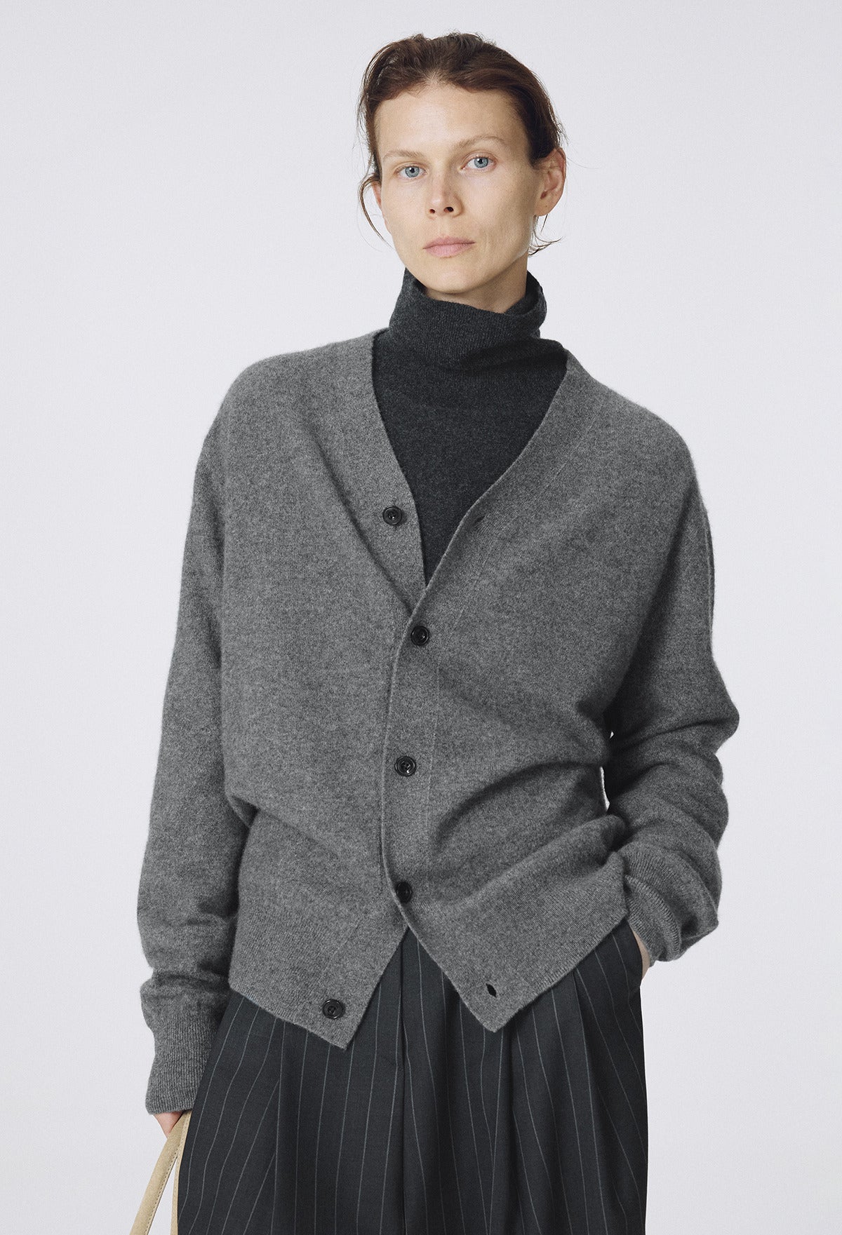 Cashmere 100 Boy Cardigan Gray