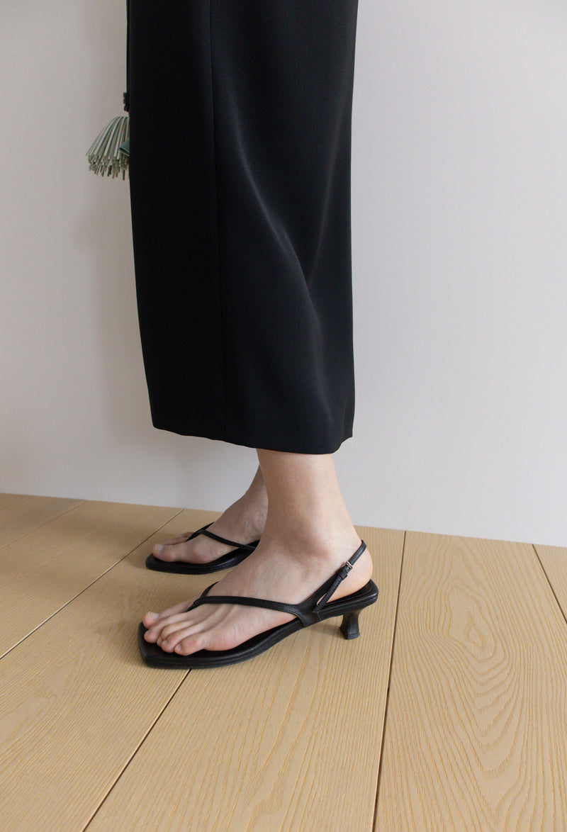 Low Strap Heels Black