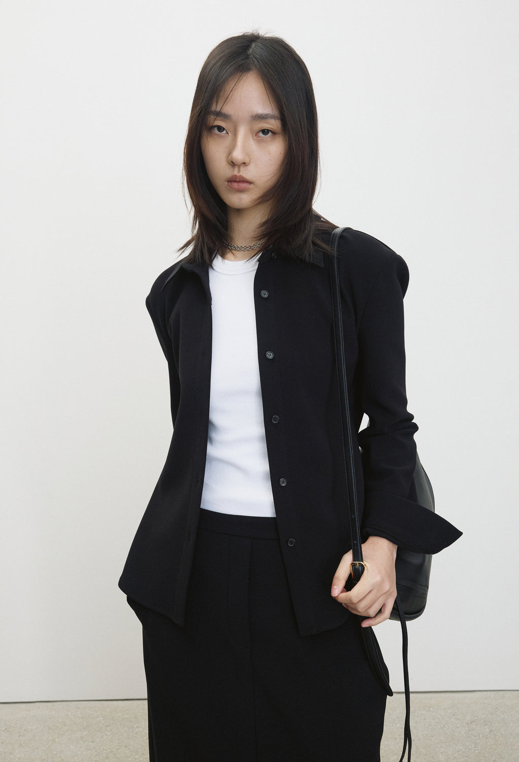 High-density Stretch Shirt Black