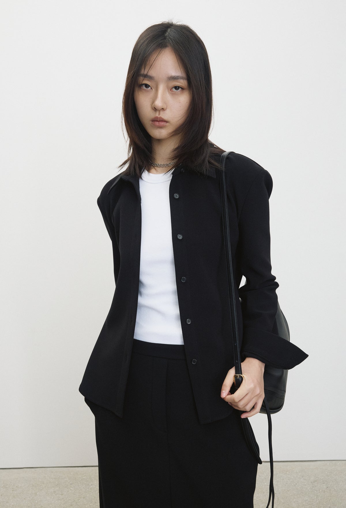 High-density Stretch Shirt Black