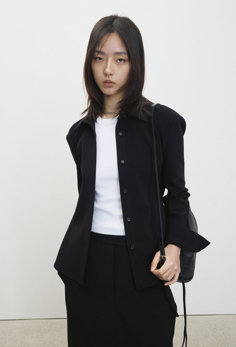 High-density Stretch Shirt Black