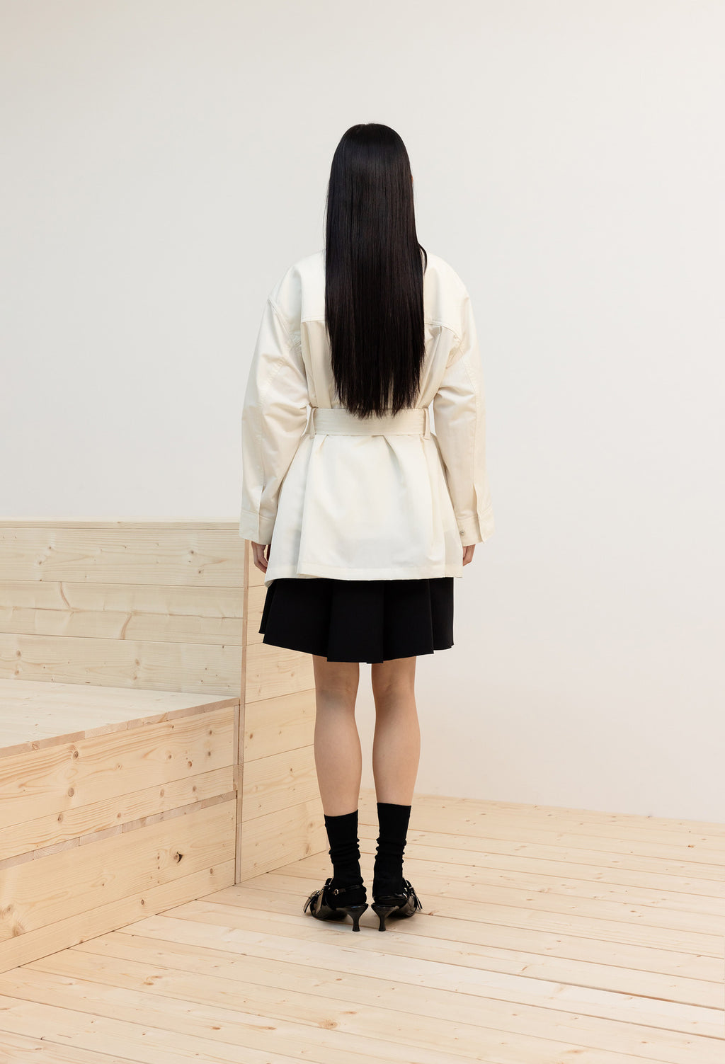 사파리 벨티드 점퍼 아이보리