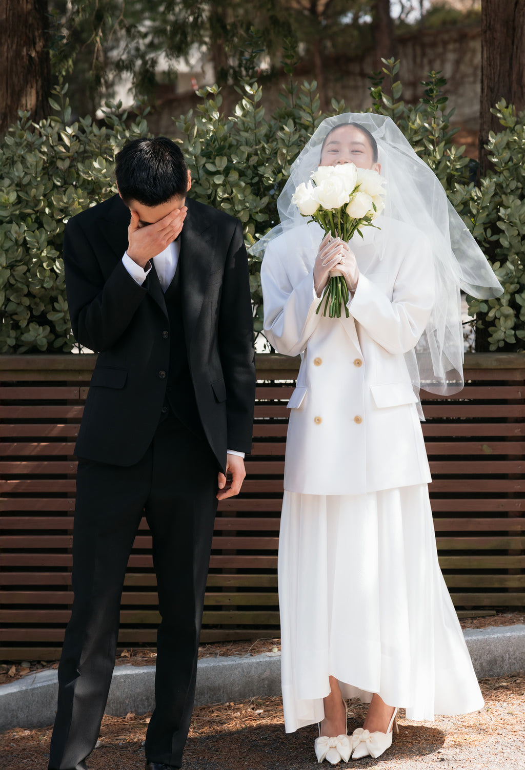 울실크 더블브레스티드 자켓 아이보리