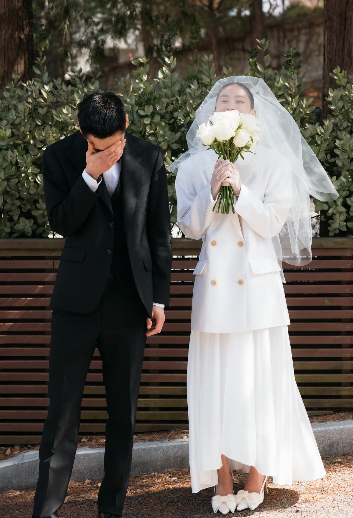 울실크 더블브레스티드 자켓 아이보리