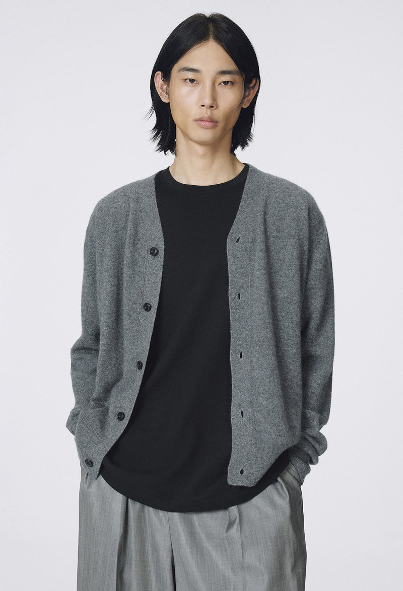 Cashmere 100 Boy Cardigan Gray