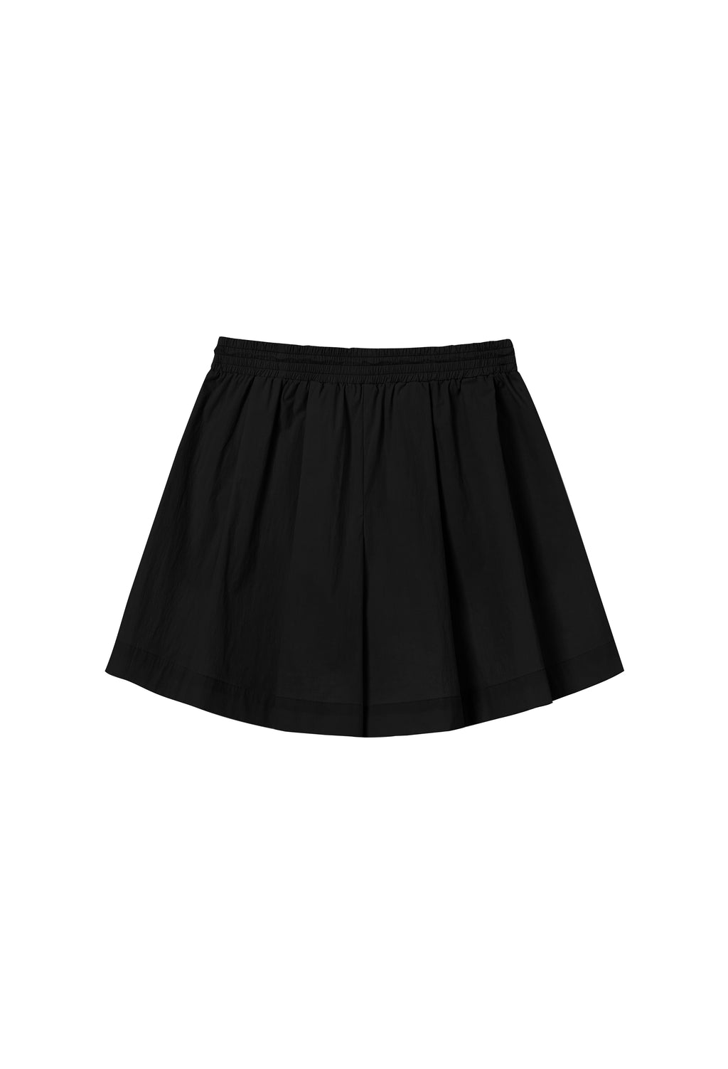 핀턱 플레어 쇼츠 블랙