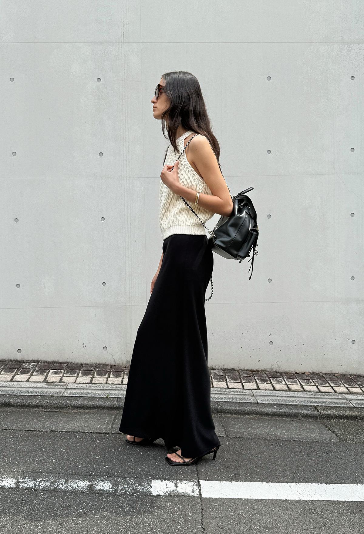25SS 썸머 루 스커트 블랙