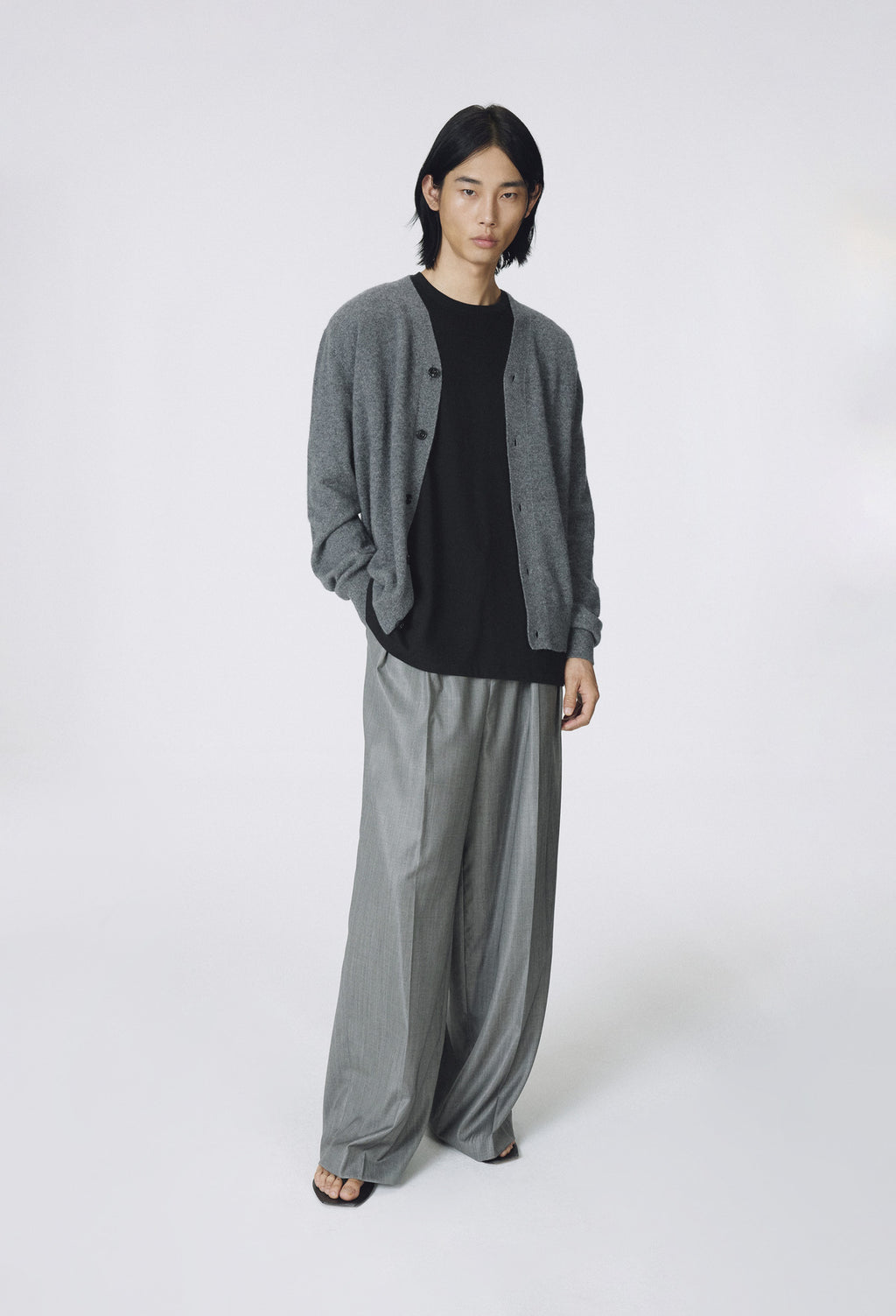 Cashmere 100 Boy Cardigan Gray