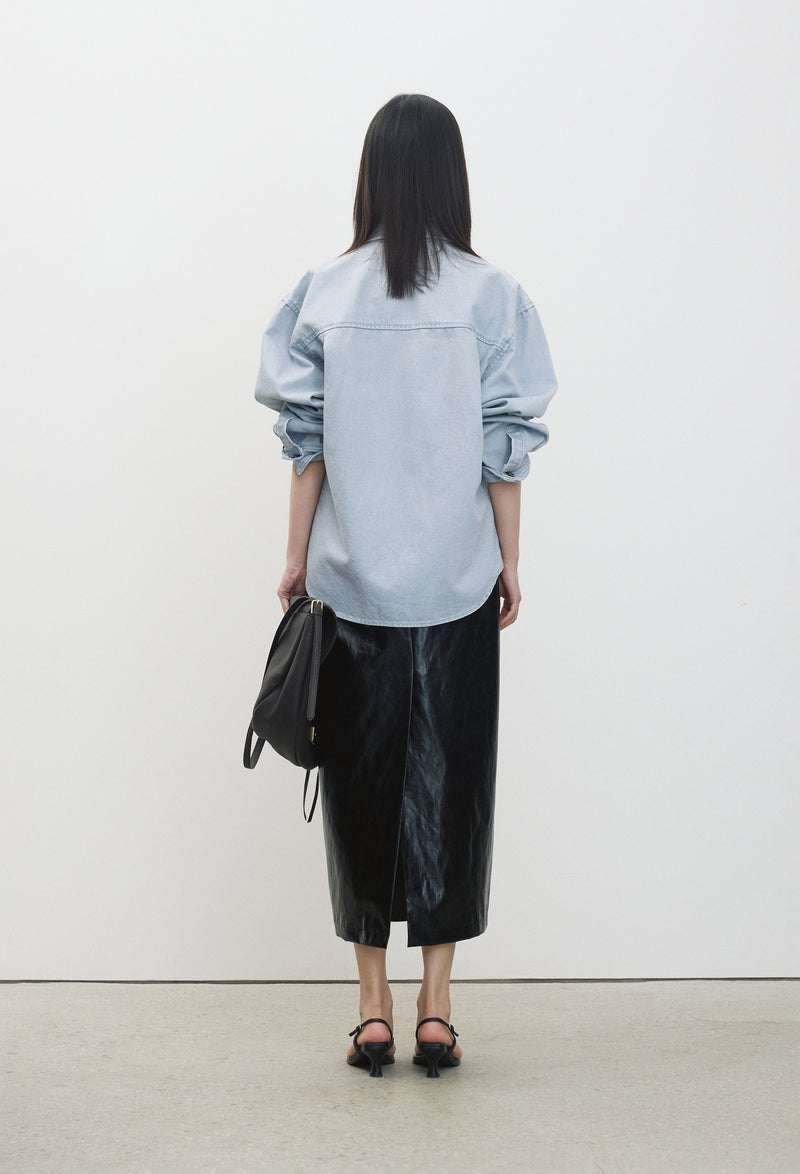 Faded denim shirt