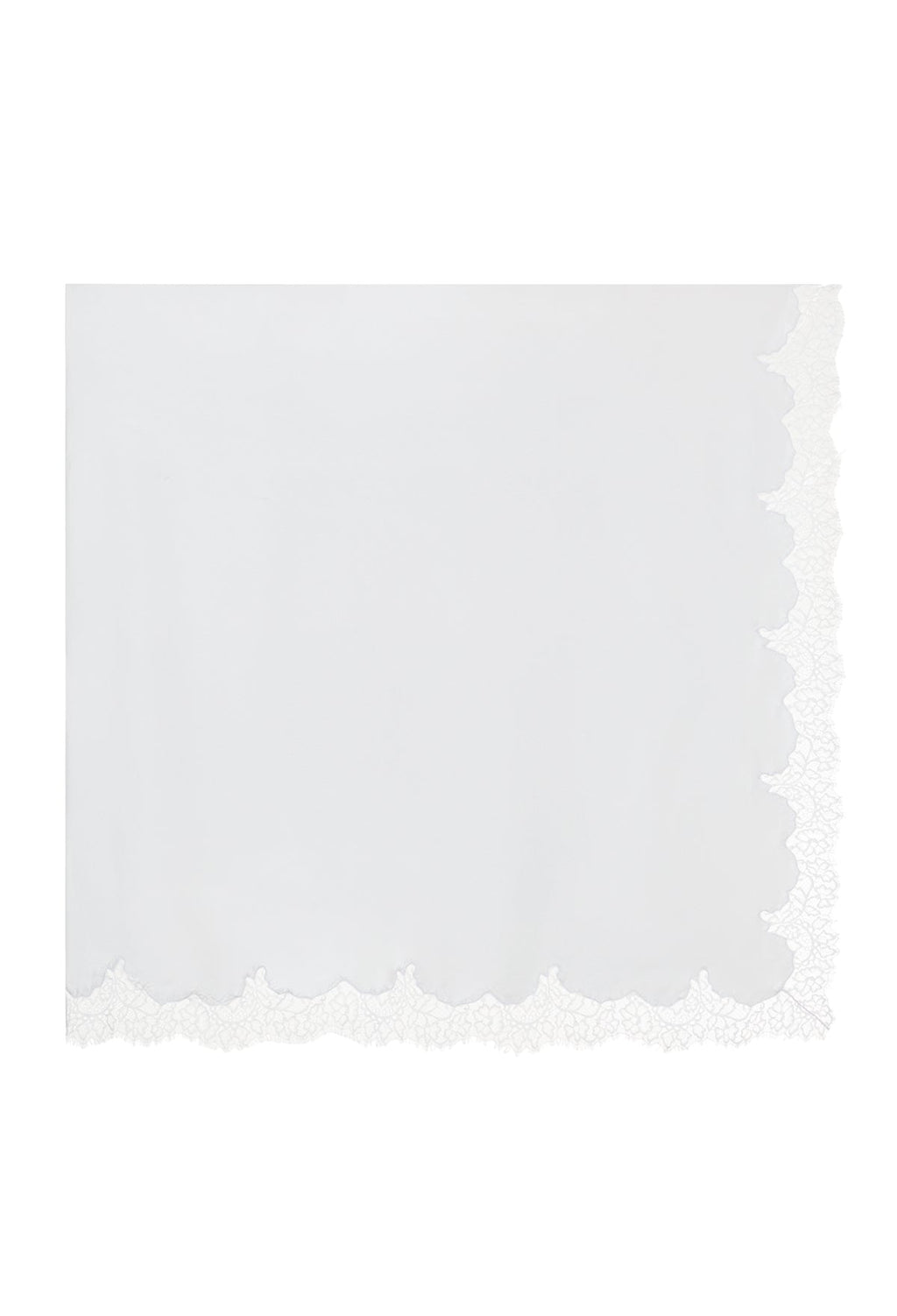 Lace Silk Scarf Silver