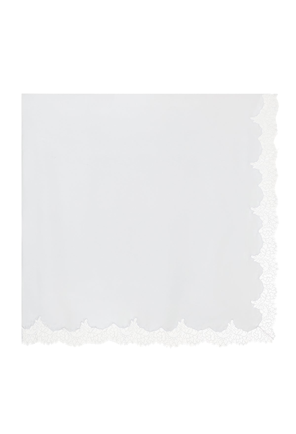 Lace Silk Scarf Silver