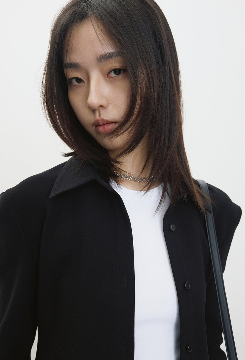 High-density Stretch Shirt Black