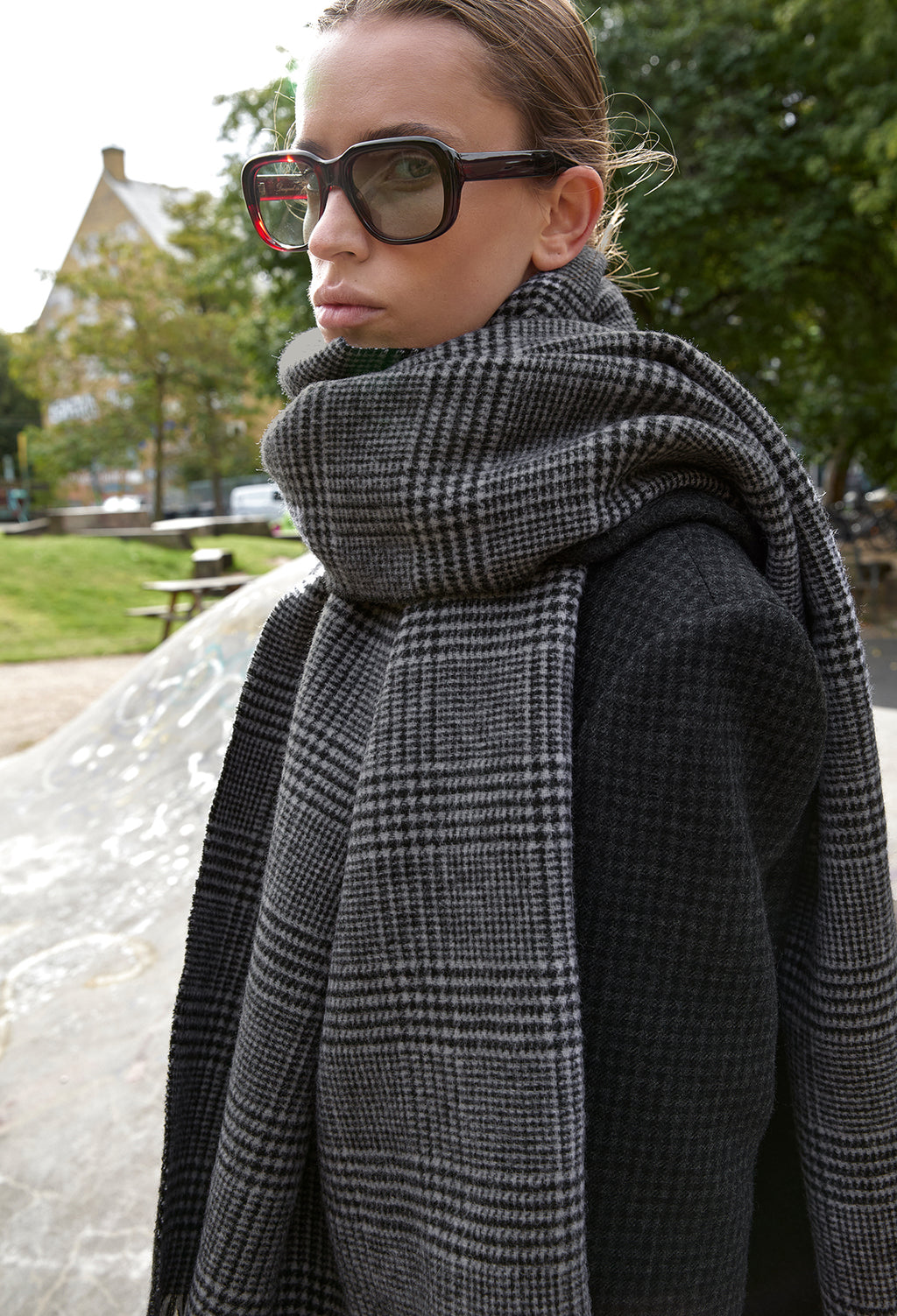 Classic Check Muffler Gray