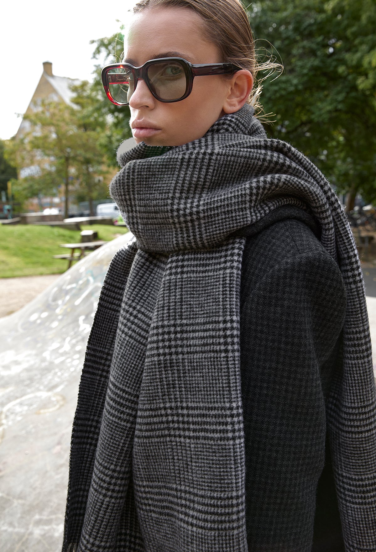 Classic Check Muffler Gray
