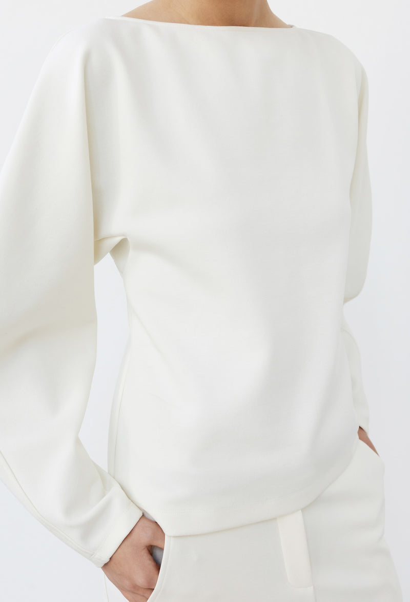Barrel Jersey Blouse Ivory