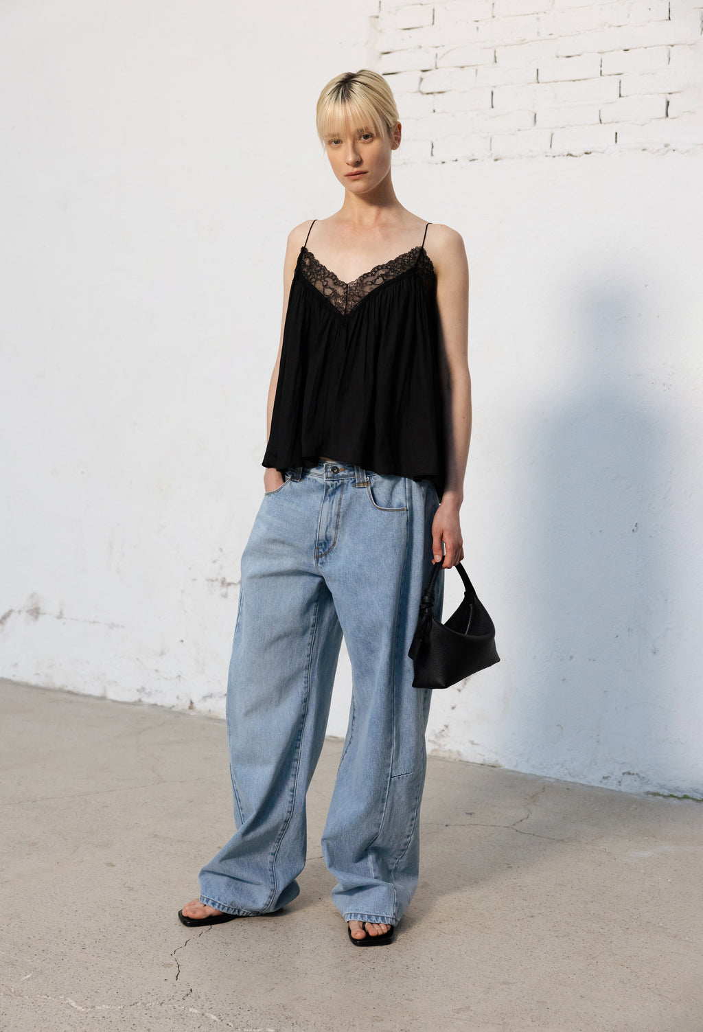 Lace slip top