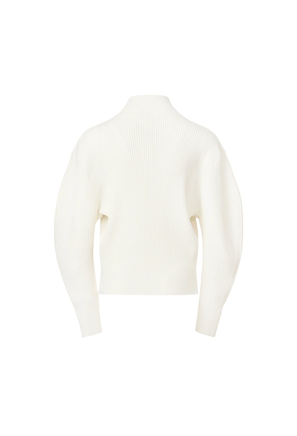 High-density Knit Zip-Up Ivory