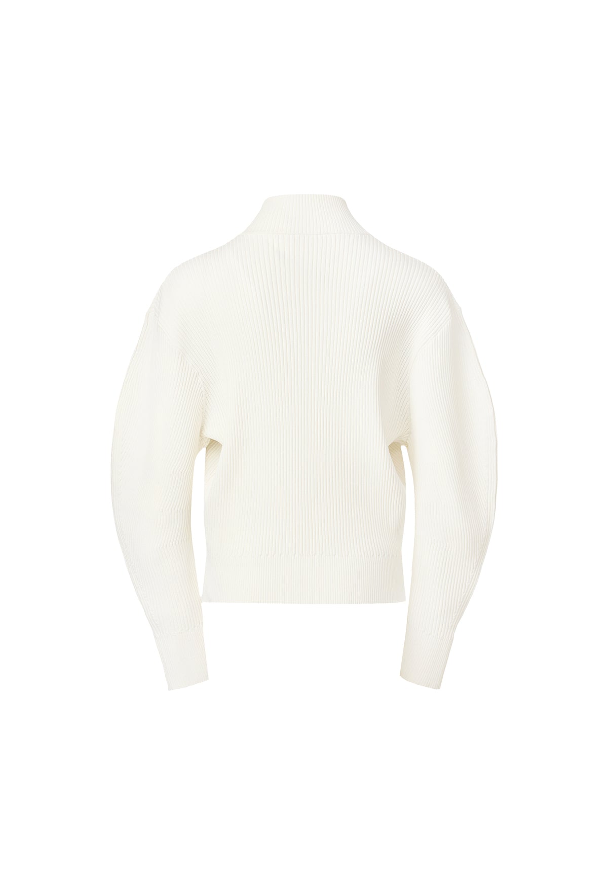 High-density Knit Zip-Up Ivory