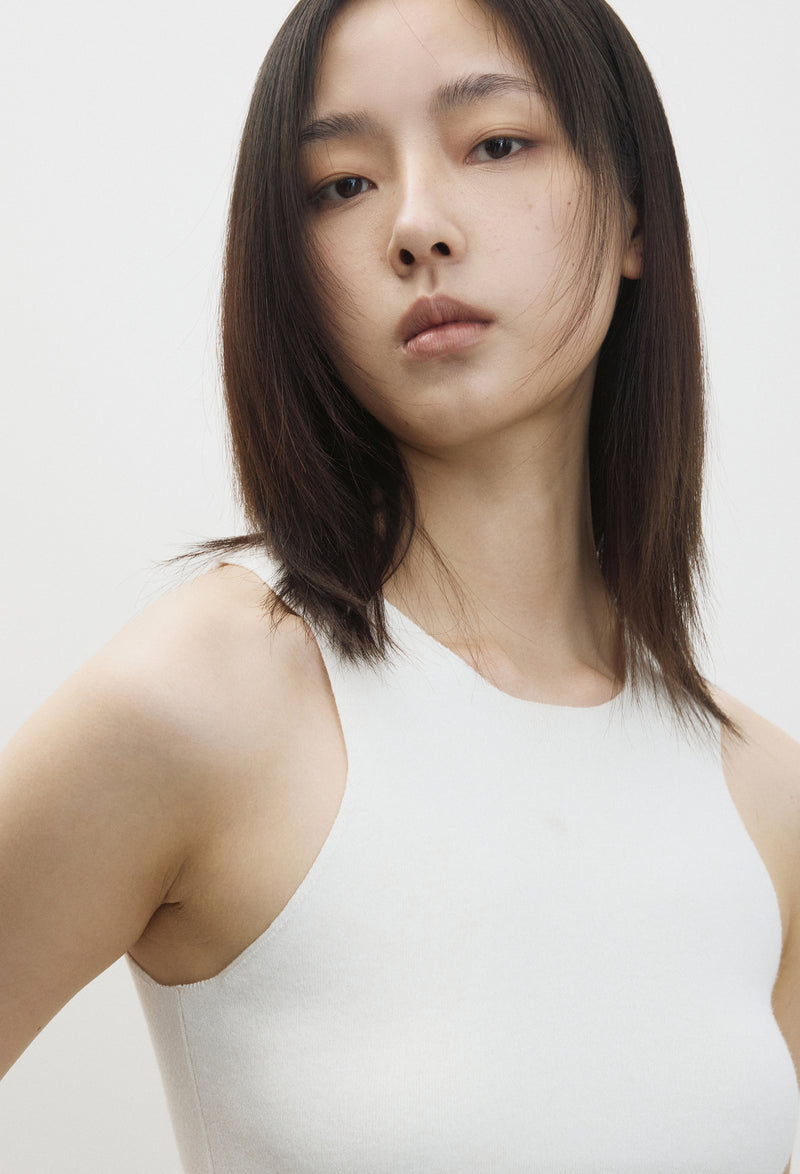 워셔블 울코튼 커브드 탑 아이보리