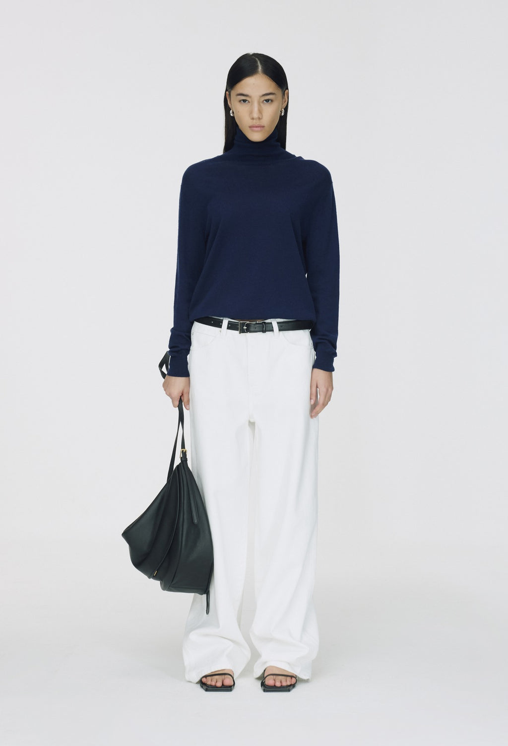 Washable Wool 100 Polar Knit Navy
